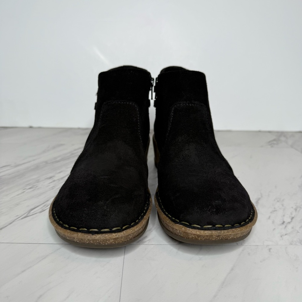 New! Born Viana Black Distressed Wedge Bootie 9 1/2 - Picture 2 of 14